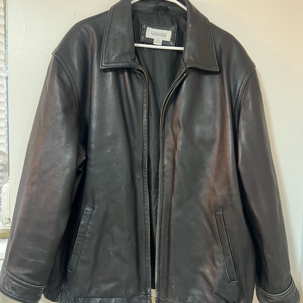 Joseph & Feiss Black Leather Jacket